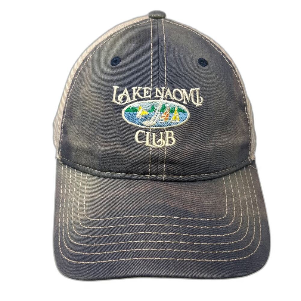DPC Trucker Hat Blue One Size Lake Naomi Club Sailboat Mesh Snapback